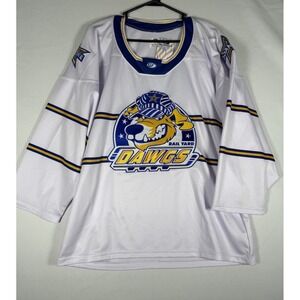 NWT Roanoke Railyard Dawgs White Hockey Jersey Adult Small Long Sleeve OT Sports